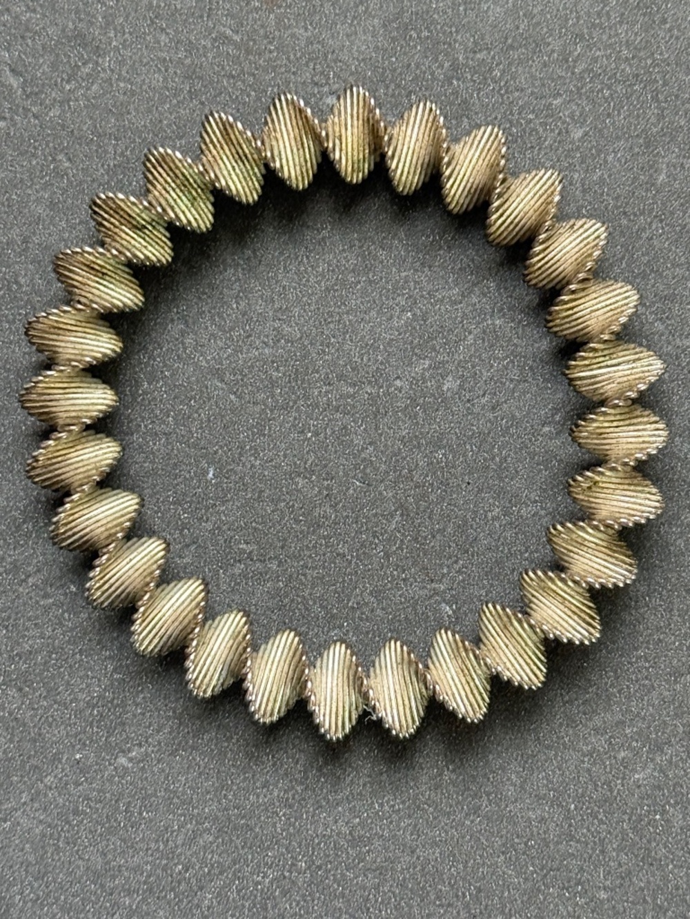 VINTAGE Coil Spring Stretch Bracelet Gold MCM Collectible (6")